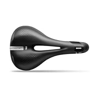 Selle Italia Zoo Gel Flow – Tourenradsattel, leicht, anatomisches Loch, Gelpolsterung, High-Viz-Technologie – Größe L3, Schwarz