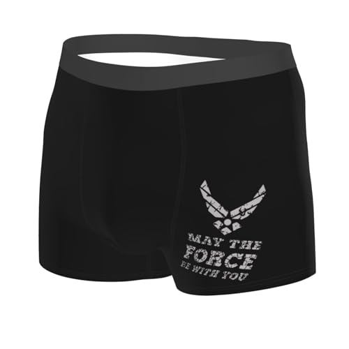 AIR Force USAF May The Force BE with Yo,Men's boxer briefs, men's elastic boxer briefs
