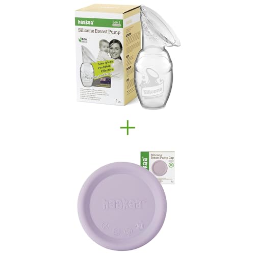 Image of haakaa Manual Breast Pump 4oz/100ml & Silicone Cap Combo