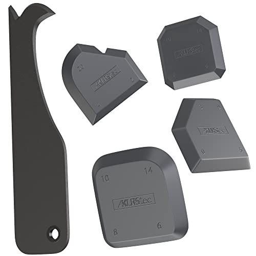 KLRStec Premium spatola per silicone - Juego completo removedor y renovador de silicona, 4 paletas para lechada con 15 formas y tamaños diferentes - Juego de herramientas con paletas para lechada
