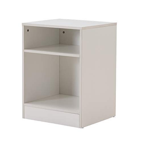 GIME End Tables, NightStand with Drawer Cabinet for Bedroom Table Furniture(White)