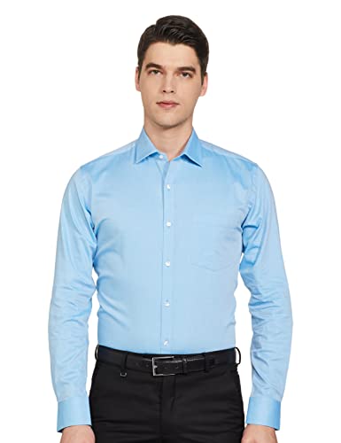 Image of Park Avenue Men's Pure Cotton Structure Pattern Slim Fit Semi Cutaway Collar Full Sleeve Formal Shirt