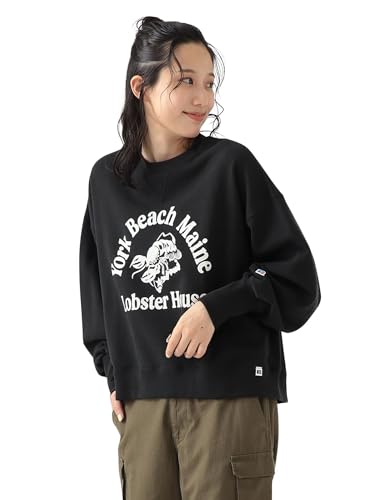 [ビーミング ライフストア by ビームス] スウェット 【別注】 RUSSELL ATHLETIC プリント クルーネック スウェット レディース BLACK ONE SIZEのサムネイル