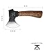 WICING Hatchet, 8 Inches Small Hand Axe 1065 Manganese Steel and Beech Wood Handle with Leather Sheath