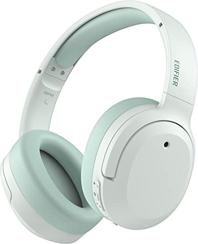 Edifier W820NB Plus Hybrid Active Noise Cancelling Headphones - LDAC Codec - Hi-Res Audio Wireless & Wired - Fast Charge - 49H Playtime - Over Ear Bluetooth V5.2 Headphones - Green