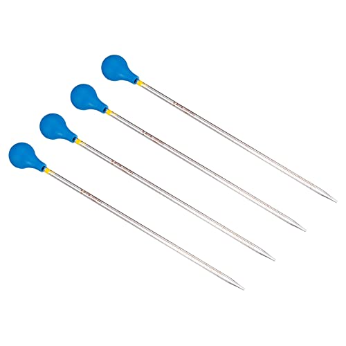 Pipette verre 1ml PATIKIL haute résistance avec compte-gouttes gradué transparent