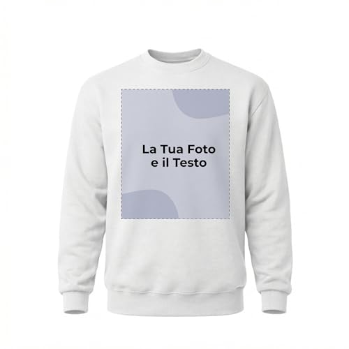 Cimpress Felpa Personalizzata Uomo, Personalizzabile con Foto, Logo o Testo,
