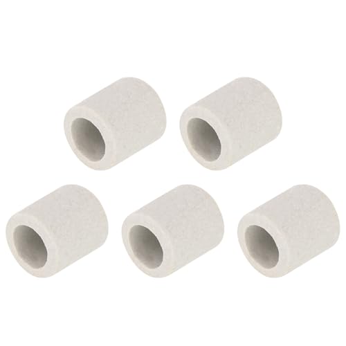 uxcell 5pcs 10mm Dia Ceramic Tube Insulated Electronic Wire Bundle Heat Insulation Protection Single Bore,15mm x 15mm
