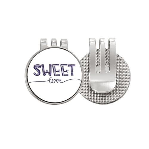 Marqueur de balle de golf de luxe Sweet Love en émail véritable
