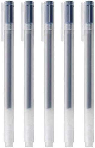 MUJI Gel Ink Ballpoint Pens 0.38mm Blue-black 5pcs