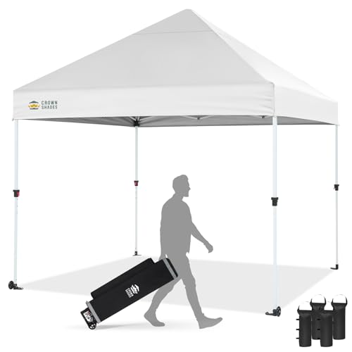 CROWN SHADES 10x10 Heavy Duty Canopy - Premium Pop Up Canopy...