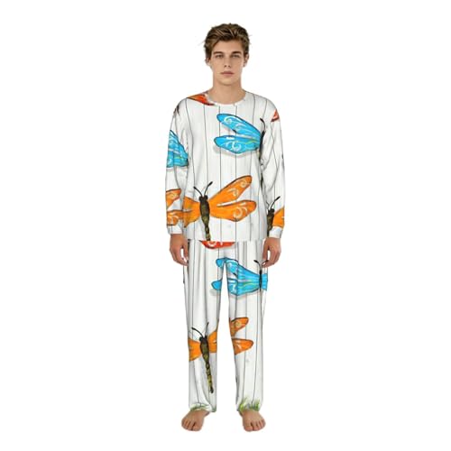 Pyjama homme manches longues confortable pour éviter le froid de nuit S-3XL