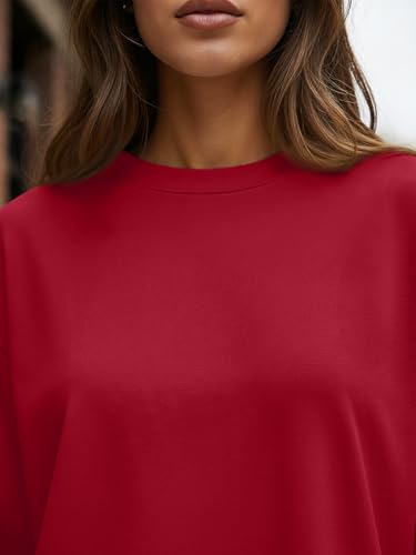 Trendy Queen Womens Oversized Long Sleeve T Shirts 2025 Basic Crewneck Tee Fall Tops Casual Workout Y2K Clothes