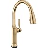 Delta Faucet Renaldi Touchless Kitchen Faucet with Touch Technology, Gold Kitchen Sink Faucet, Delta ProClean Kitchen Faucet, Pull Down Kitchen Faucet, Lumicoat Champagne Bronze 9184TL-CZ-PR-DST