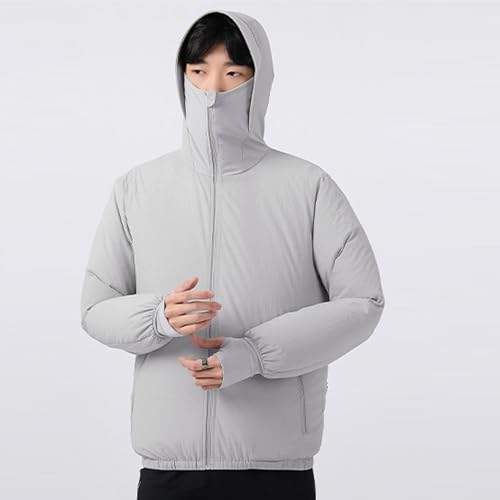 Air Conditioned Workwear, Powerful Fan, 3 Adjustable Speeds, for Men, Ultra Thin Fabric, Gray, USB Powered, Outdoor Activities, Sunscreen, Cooling Fan Jacket (XL)2