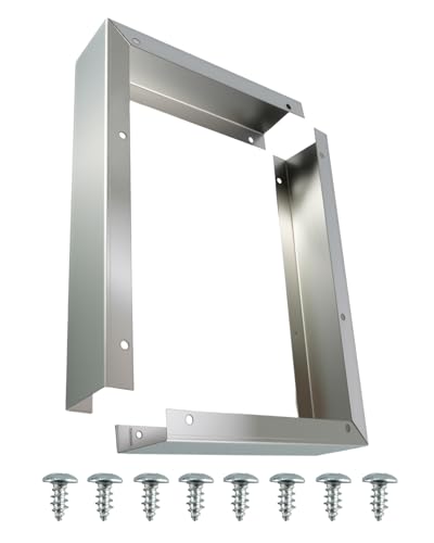 Image of 8171339 Microwave Filler Kit Fills Over The Range Oven Cabinet Gap, Stainless Steel Microwave Trim Kit Replacement Fit for Whirlpool GE LG Over-The-Range Microwave, 15.75”H x 10.75”D × 2.95”W