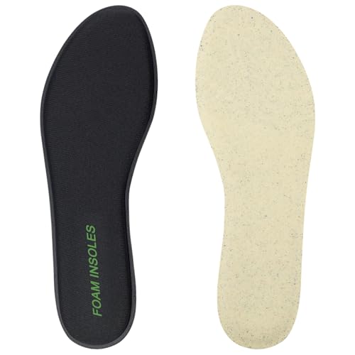 Image of Endoto Memory Foam Insoles for Skechers Shoes, Replacement Upgraded Cushion Inserts for Women Shock Absorbing & Foot Comfort All Day(Color:Upgrade-Black+Beige,Size:US Women8-EU38)