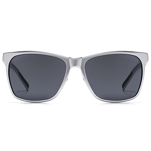 Image of DUCO Mens Sunglasses Polarized UV Protection Retro Rectangular Frame Sun Glasses for Driving Fishing 100% UV Blocking 3029H