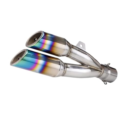 Tuyau d'échappement de moto 51mm double silencieux avec DB killer amovible