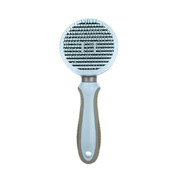 Rasqueadeira Autolimpante Prática para Cães e Gatos PETYC Emborrachada Petshop Premium (Azul)