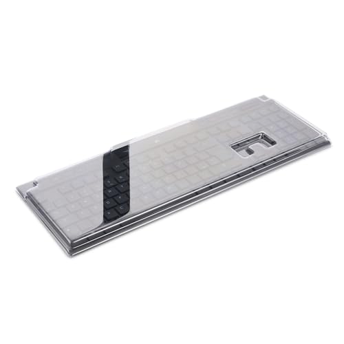 Decksaver cover for Corsair K100 AIR Wireless keyboard - Super-durable polycarbonate protective lid in patented smoked clear colour, made in the UK