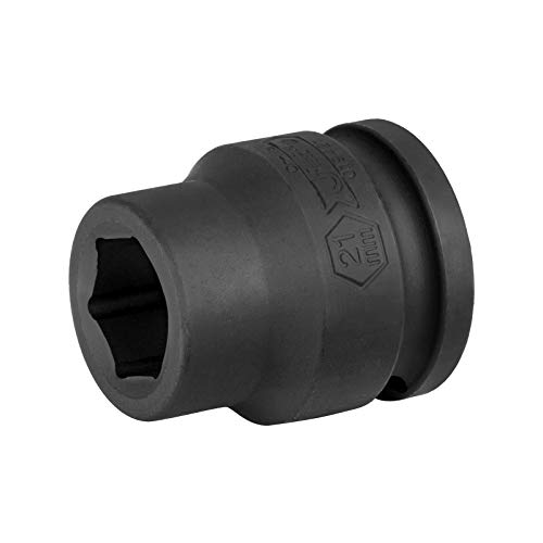 Image of Jetech 3 /4 Inch Drive 21mm Standard Impact Socket, Made with Chrome Molybdenum Alloy Steel, Heat Treated, 6-Point Design, Metric