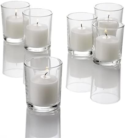 Set of 12 Mercury Glass CLEAR Tea Light Holders Candle Votive Wedding Decoration 6.7CM H