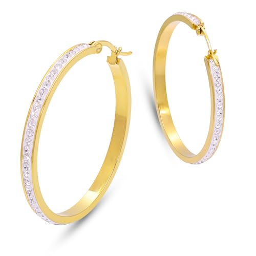 [Adelina Style] OsAX fB[X lC t[vsAX 傫 1yA 3.6mm L[rbNWRjA CXg[ sAX T[WJXeX AM[Ή (S[h 30mm)