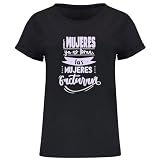 Evyre | Camiseta Manga Corta Mujer | Frase Inspiradora Las Mujeres No Lloran, Las Mujeres Facturan | 100% Algodón | Estilo Moderno | Tallas S a XXL, Estampado Lila | Camisas Mujer En Negro o Blanco