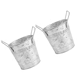 Seaux à fleurs en métal - le seau à fleurs rétro galvanisé peut être utilisé comme accessoire photo pour vous aider à prendre des photos inoubliables, seau à fleurs rustique