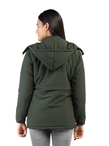 Image of CHKOKKO Women's Winter Quilted Jacket Olive 3XL