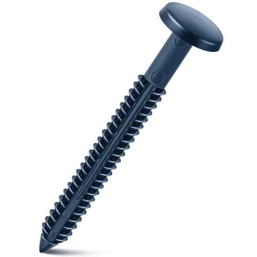 Image of Blulu 1 Pcs 3 Inch Vinyl Shutter Fastener Window Panel Peg Lok Pin Pegs Screws Shutter Spikes Anchor (Classic Blue)
