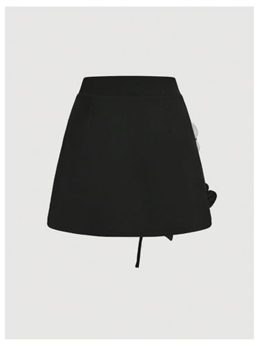 MakeMeChic Women's 3D Floral Skirt High Waist Bodycon Work Office Mini Skirts2