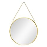 Dimensiones: diámetro total de 24 cm con cadena de color dorado para colgar en la pared.