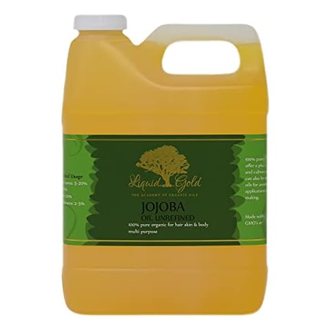 32 Fl.oz Premium Golden Jojoba Oil 100% Pure Organic Cold Pressed Unrefined Skin Nail Health Care Moisturizer Cover