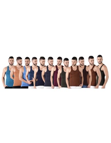 Image of Dollar Lehar Men Combed Cotton Round Neck Vest -Colour May Vary