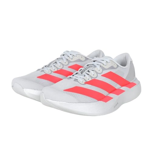 adidas(アディダス) （adidas） ランニングシューズ トレーニングシューズ 部活 アディゼロ EVO SL シルバー レッド KI3381 スニーカー（シルバー×レッド/２７．０/Men's）