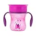 Chicco Vaso Infantil Perfect, Vaso Antiderrame de 200 ml, Vaso Aprendizaje para Bebés +12 Meses para Aprender a Beber, con Válvula de Silicona y Asas Extraíbles, sin BPA – Color Rosa