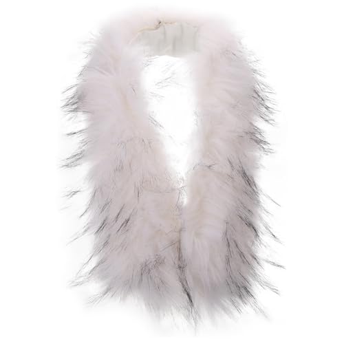 GALPADA Fur Collar down Jacket Faux Fur Trim Winter Scarf Women's Fashion Accessory