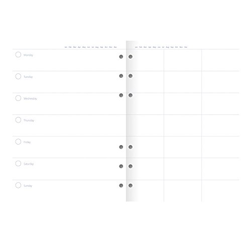 Filofax Clipbook Undated Planner Refill, Week To View, A5 (8.25" X 5.75") 53 Double Sided Sheets, Notebook Refill (B345000) #TOP1
