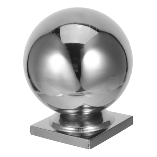 AUTSUPPL Cache-poteau de Garde-corps 14 Cm en Acier Inoxydable Boule Ronde, Accessoire de Remplacement pour Poteaux de Clôture, Adapté aux Rampes D'escalier et Portails Extérieurs