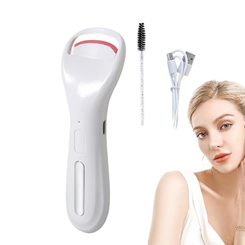 電動まつげカーラー - 加熱されたまつげカーラー充電式| 3温度設定まつげカーラー|ポータブルメイクアップアクセサリー、女性と女の子のための充電式自然ラッシュカーリングツール