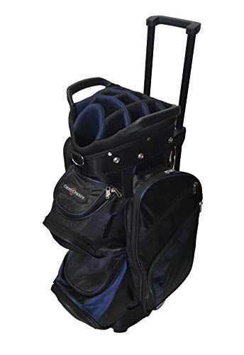 CaddyDaddy Roadrunner Wheeled Cart Golf Bag (Black/Blue)