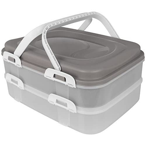 TW24 Kuchencontainer mit 2 Etagen Farbwahl Kuchenhaube Tortenbehälter...