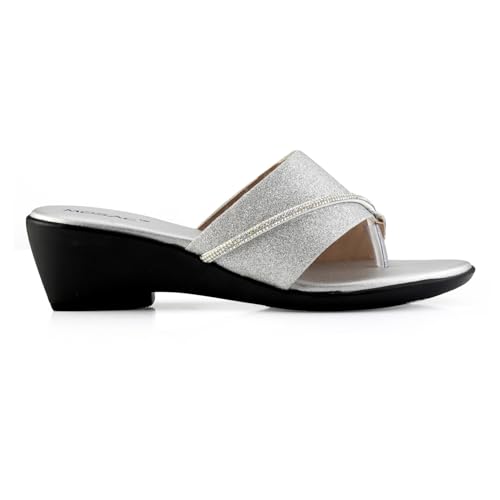 Image of MOSAC Women's Party-Wear Designer Wedding Slip-On Casual Wedge Fashion Wedding Sandal