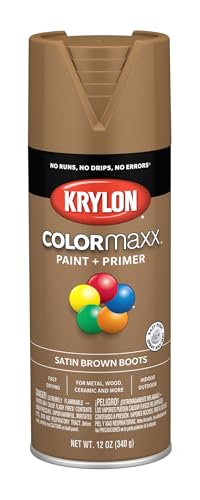 Image of Krylon K05559007 Colormaxx Spray-Paints, Aerosol, Brown Boots 12 Ounce (Pack of 1)