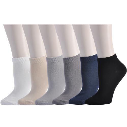 Image of EPEIUS Women's Bamboo Ankle Socks - Seamless Toe, Low Cut, No Show, Lightweight 3 /6 Pack