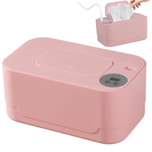 Wipe Warmer for Babies Thermostat Diaper Wipe Warmer 55? - 65? Adjustable Wipes Warmer with Light USB Heating Wet Wipes Warmer Large Capacity Wipe Holder for Baby Nursery,style2