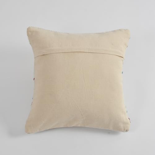 Image of TIB Premium Boho Decorative Throw Cushion Covers, 16 x 16 cm, Set of 2, Cotton. (Multi Lines)