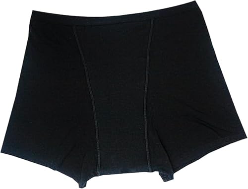 oi Organic Cotton Period Underwear | Boxer Style | Absorbs 3 Tampons | Full Gusset Leak Protection | 1 Pack | Black